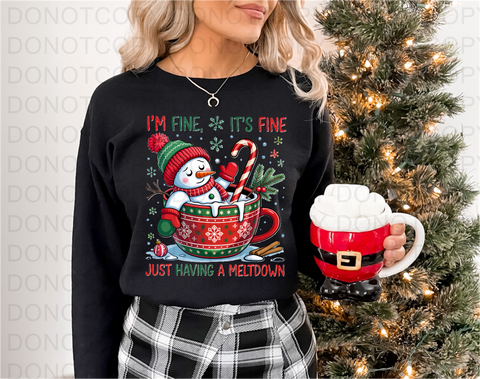 Funny Snowman DTF or Sublimation Transfer
