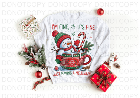Funny Snowman DTF or Sublimation Transfer
