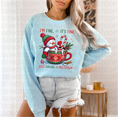 Funny Snowman DTF or Sublimation Transfer
