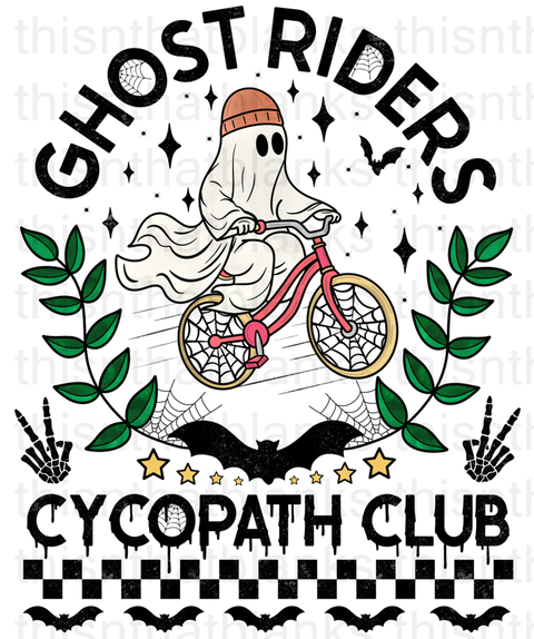 Ghost Riders Cycopath Club Sublimation or DTF Transfer