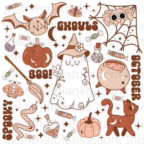 Groovy Halloween Sublimation or DTF Transfer