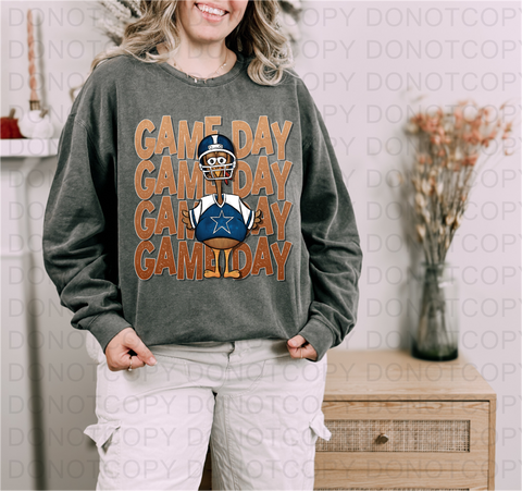 Game Day Turkey DTF or Sublimation Transfer