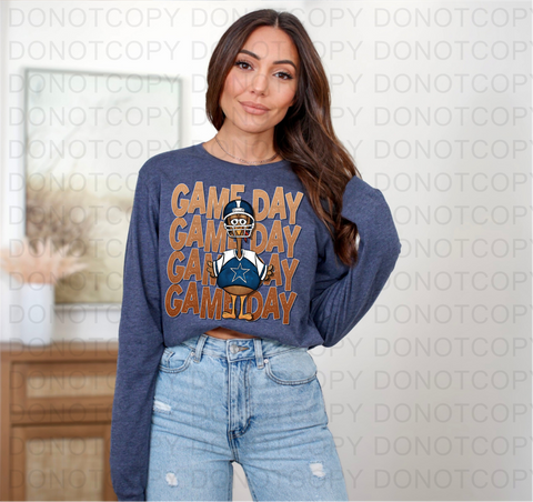 Game Day Turkey DTF or Sublimation Transfer