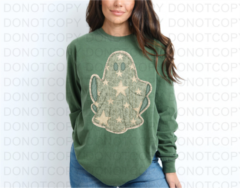 Ghost Stitches DTF or Sublimation Transfer