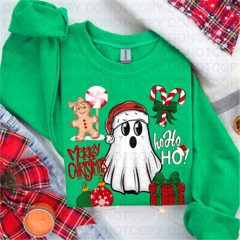 Ghostly Christmas Collage DTF or Sublimation Transfer