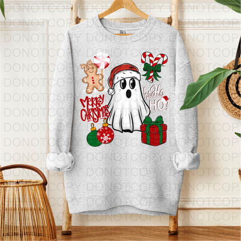 Ghostly Christmas Collage DTF or Sublimation Transfer