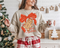Gingerbread Christmas Bow DTF or Sublimation Transfer