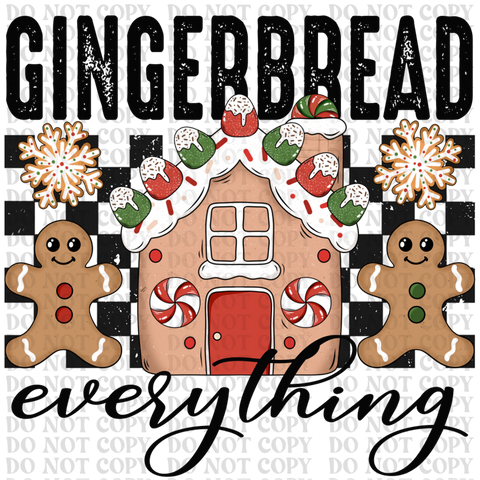 Gingerbread Everything DTF or Sublimation Transfer
