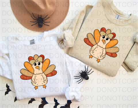 Glitter Turkey DTF or Sublimation Transfer