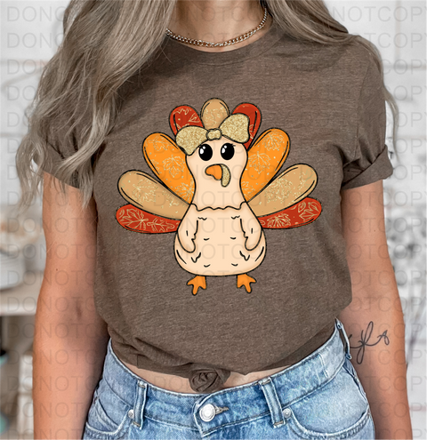Glitter Turkey DTF or Sublimation Transfer