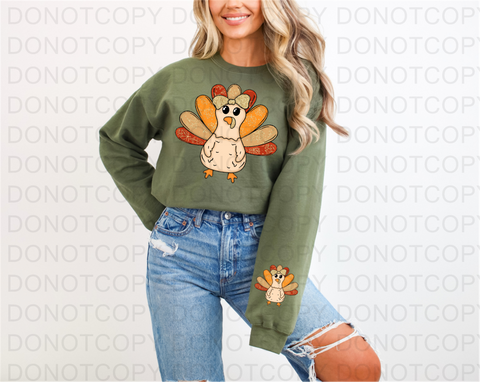 Glitter Turkey DTF or Sublimation Transfer