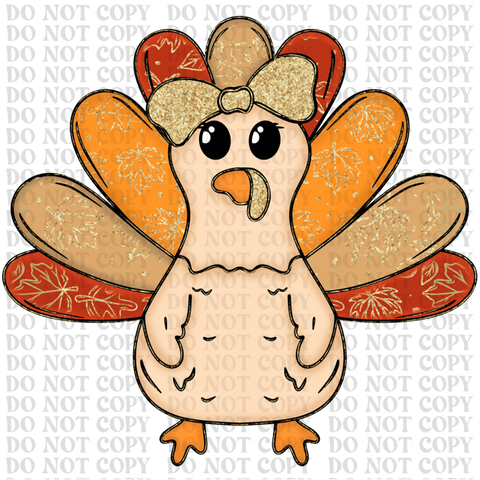 Glitter Turkey DTF or Sublimation Transfer