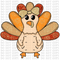 Glitter Turkey DTF or Sublimation Transfer