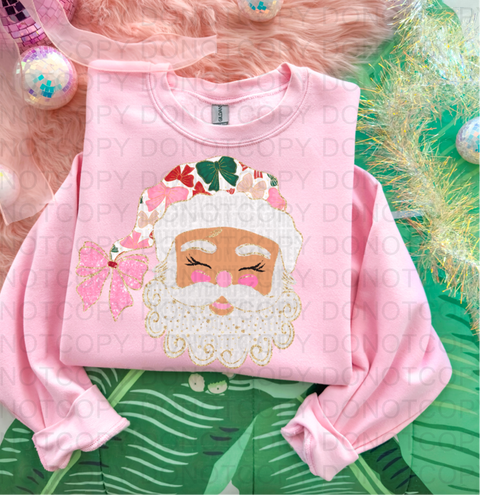Glitter Santa DTF or Sublimation Transfer