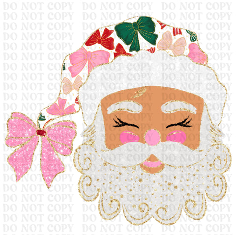 Glitter Santa DTF or Sublimation Transfer