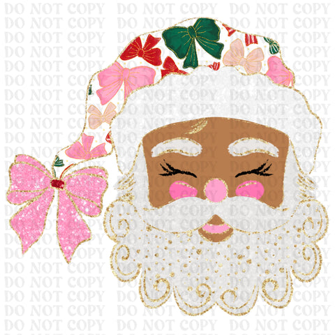 Glitter Santa DTF or Sublimation Transfer