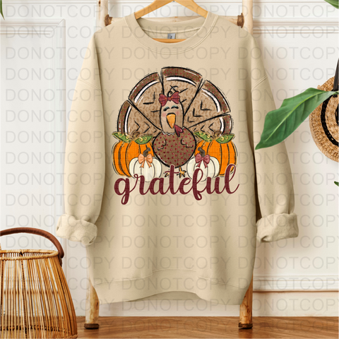 Grateful Turkey DTF or Sublimation Transfer