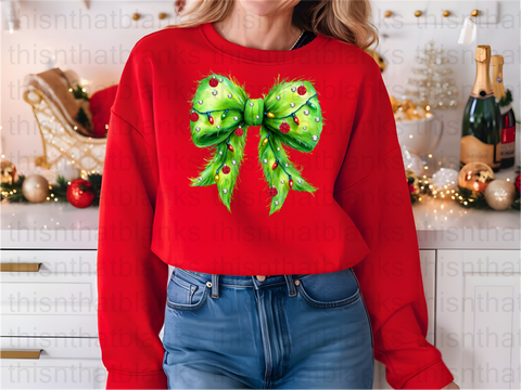 Green Man Bow DTF or Sublimation Transfer