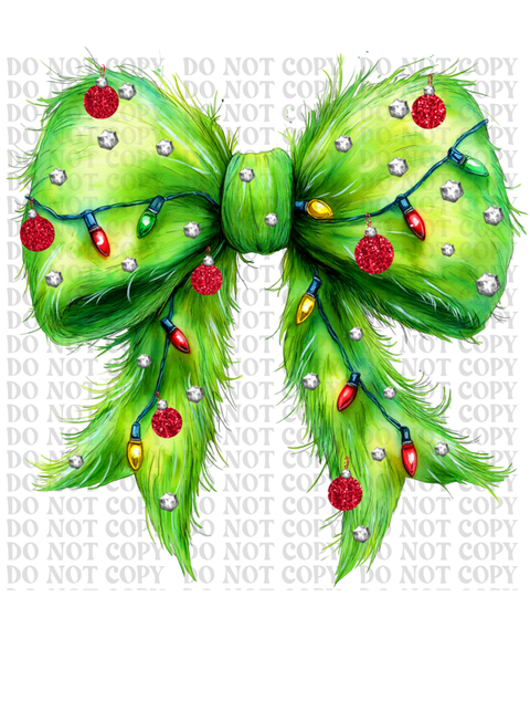 Green Man Bow DTF or Sublimation Transfer