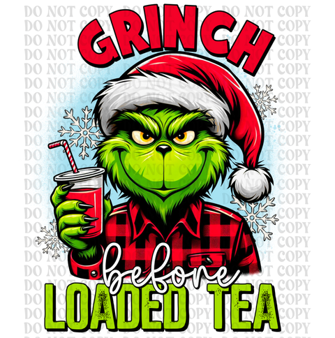 Green Man Before Loaded Tea DTF or Sublimation Transfer