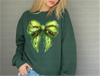 Grinchy Bow DTF or Sublimation Transfer