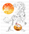 Halloween Skeleton Sublimation or DTF Transfer