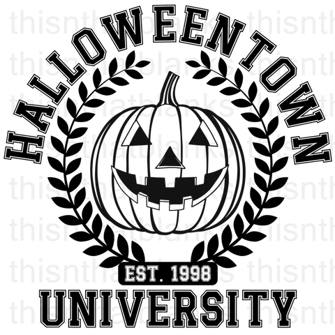 Halloweentown University Sublimation or DTF Transfer