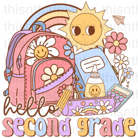 Hello Second Grade Sublimation Or DTF Transfer