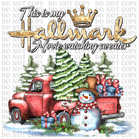 Hallmark Movies Sweater DTF or Sublimation Transfer