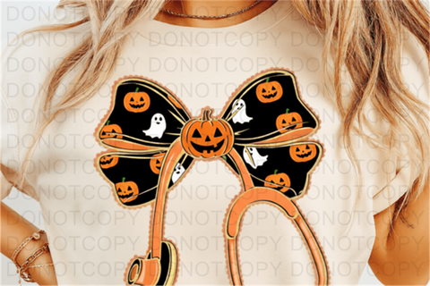 Halloween Nurse Bow DTF or Sublimation Transfer