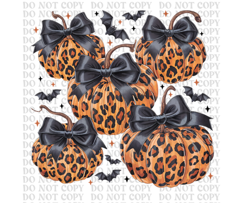 Halloween Leopard Pumpkins DTF or Sublimation Transfer