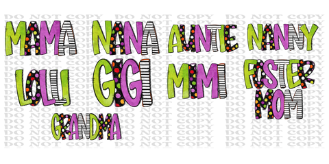 Halloween Names Bundle DTF or Sublimation Transfer