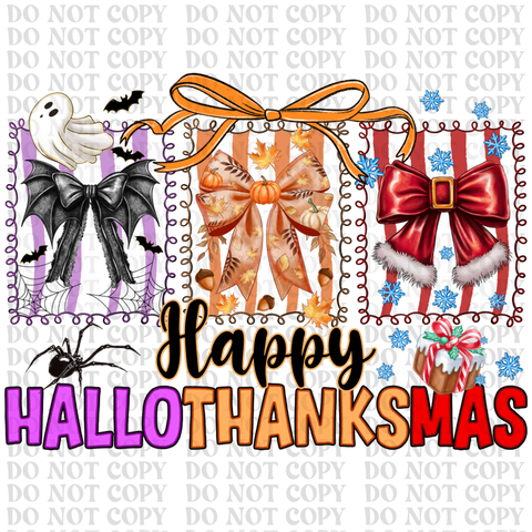 Hallothanksmas DTF or Sublimation Transfer