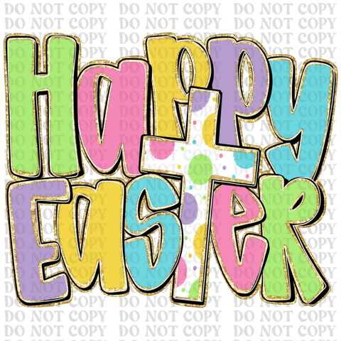 Happy Easter DTF or Sublimation Transfer