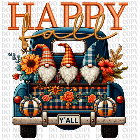 Happy Gnome Truck DTF or Sublimation Transfer