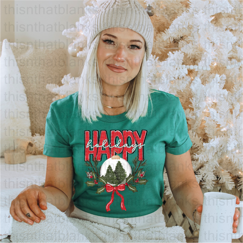 Happy Holidays DTF or Sublimation Transfer