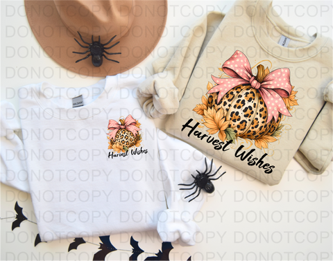 Harvest Wishes DTF or Sublimation Transfer