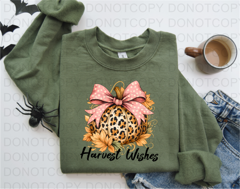 Harvest Wishes DTF or Sublimation Transfer