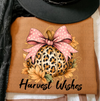 Harvest Wishes DTF or Sublimation Transfer