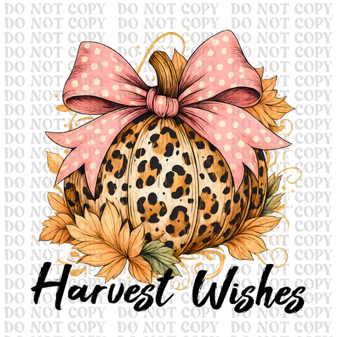 Harvest Wishes DTF or Sublimation Transfer