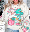 Ho Ho Ho Pink Santa DTF or Sublimation Transfer