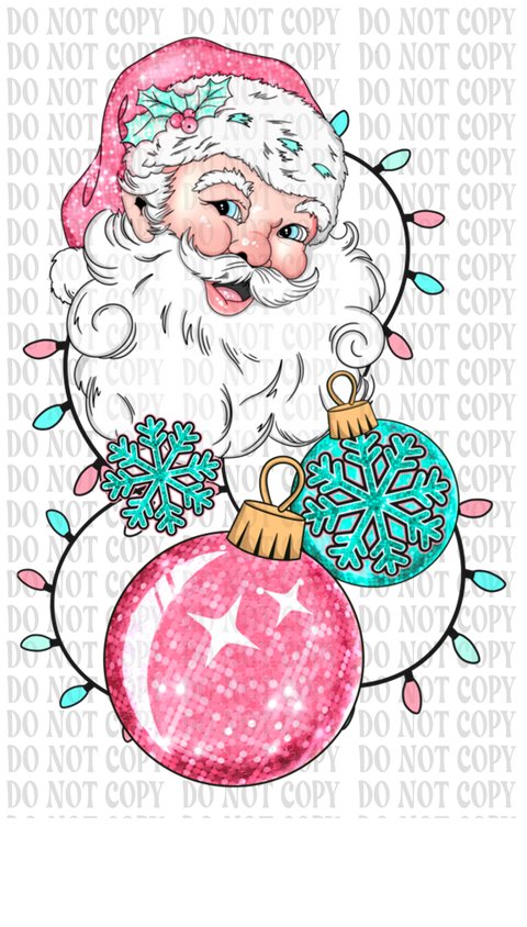 Pink Christmas Vibes DTF or Sublimation Transfer