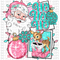 Ho Ho Ho Pink Santa DTF or Sublimation Transfer