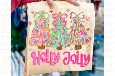 Holly Jolly DTF or Sublimation Transfer