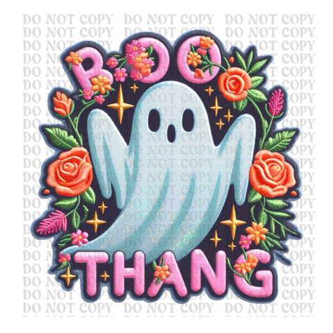 Holographic Boo Thang DTF or Sublimation Transfer