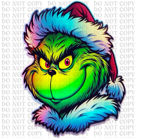 Holographic Green Man DTF or Sublimation Transfer