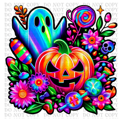 Holographic Halloween DTF or Sublimation Transfer