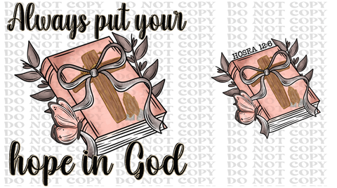 Hope In God DTF or Sublimation Transfer