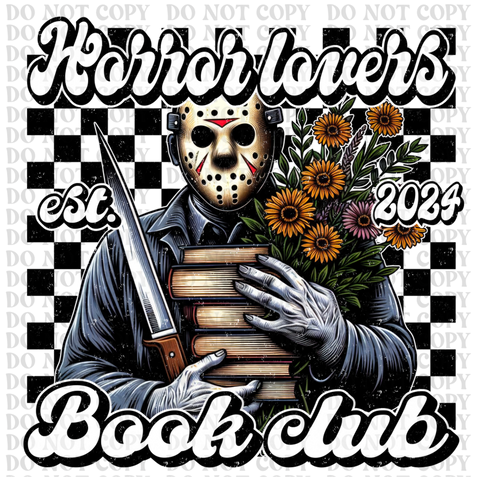 Horror Lovers Book Club DTF or Sublimation Transfer