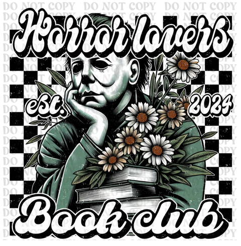 Horror Lovers Book Club DTF or Sublimation Transfer